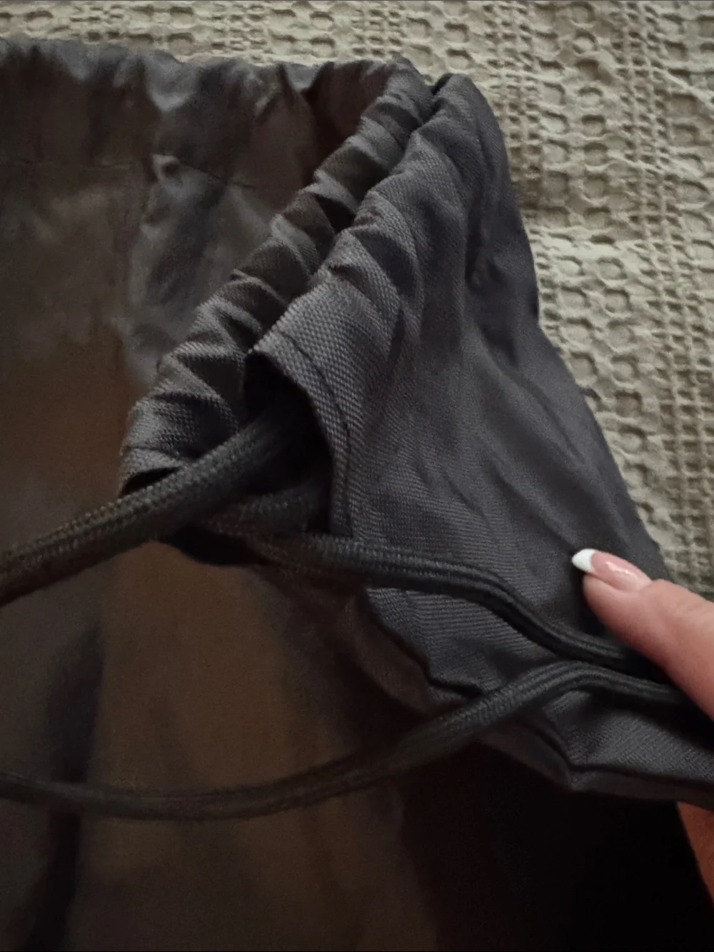 Balenciaga Black Drawstring Gym Sack
